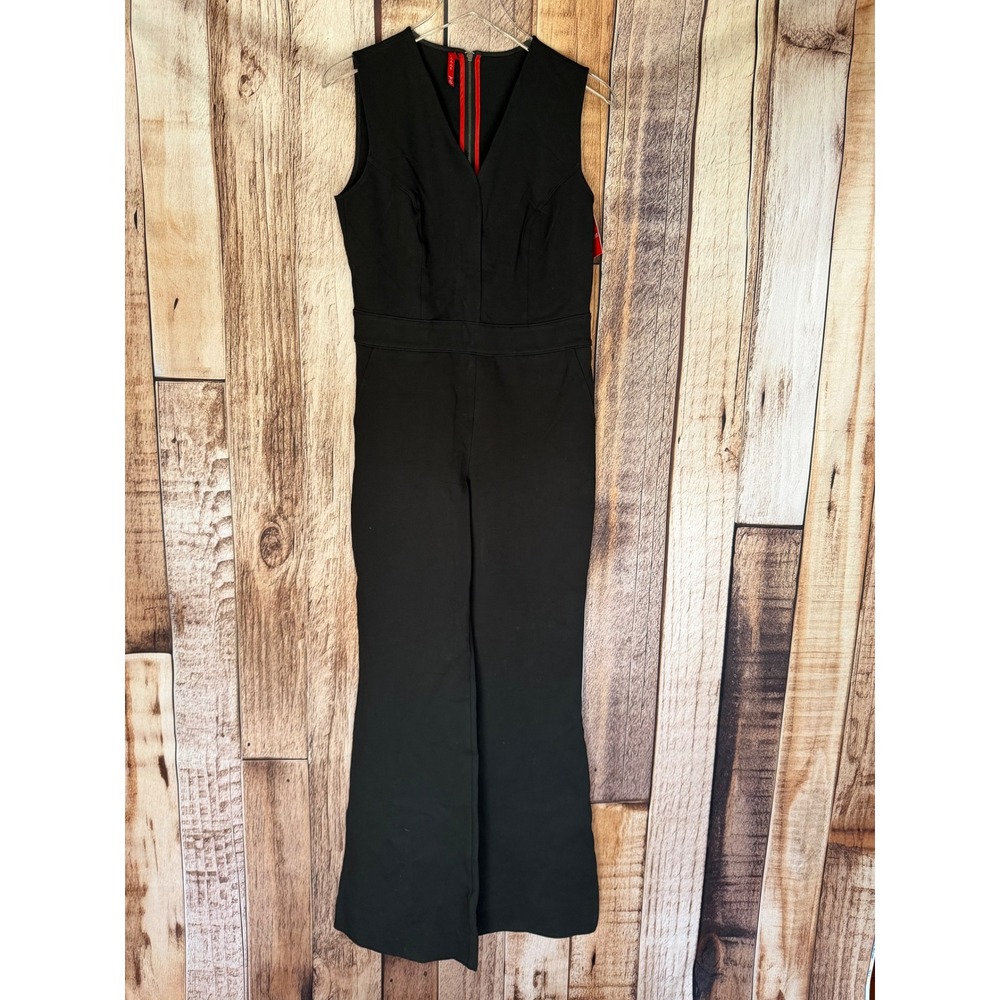 Spanx‎ Perfect Sleeveless Jumpsuit Flare Black Classic Timeless Size Medium NWT